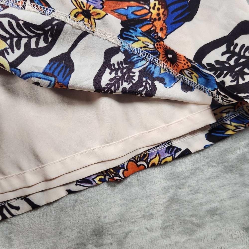 Betsey Johnson Dress Floral Shift Knee Length Cap Sleeve‎ Loose Flowy Size 8 - Picture 7 of 12